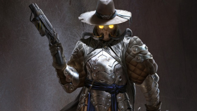 Man costume glowing revolver hat free wallpaper for desktop - medium preview image