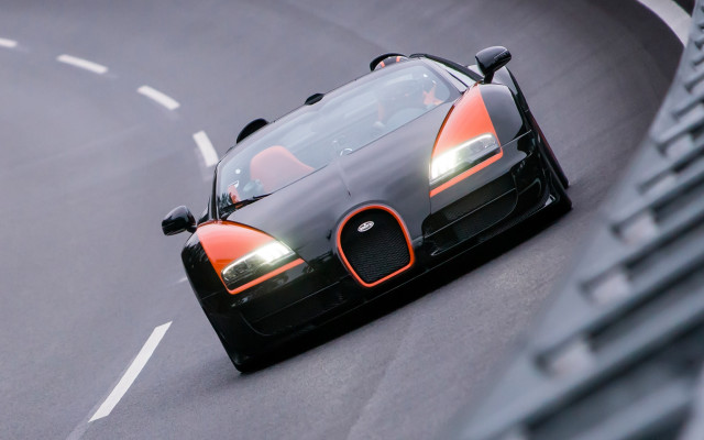 Bugatti winding road race track free wallpaper for desktop - medium preview image