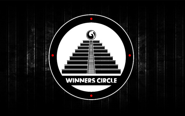 White circle black red logo free wallpaper for desktop - medium preview image