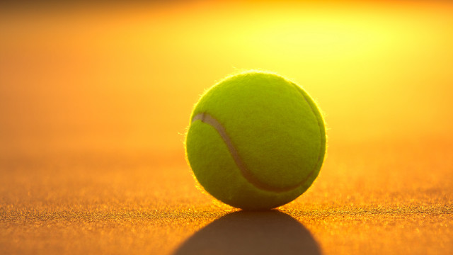 Tennis ball tennis court sunset free wallpaper for desktop - medium preview image