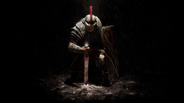 Man suit sword rain armor free wallpaper for desktop - medium preview image