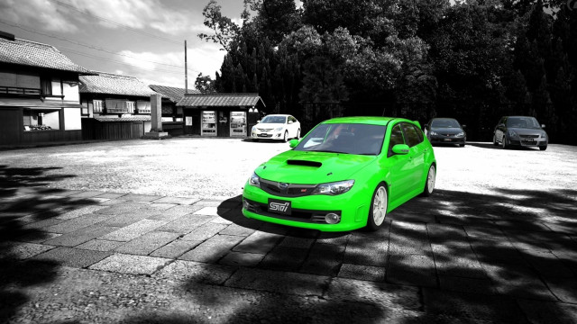 Green car parking lot building #7 free wallpaper for desktop - medium preview image
