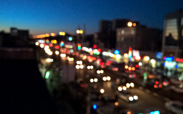 City street traffic night christmas free wallpaper for desktop - medium preview image