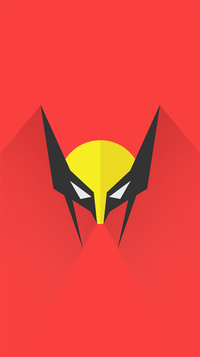 Red background yellow black face free wallpaper for mobile - medium preview image