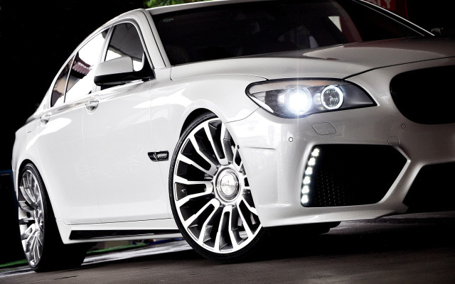 White car bright headlight man free wallpaper for desktop - medium preview image