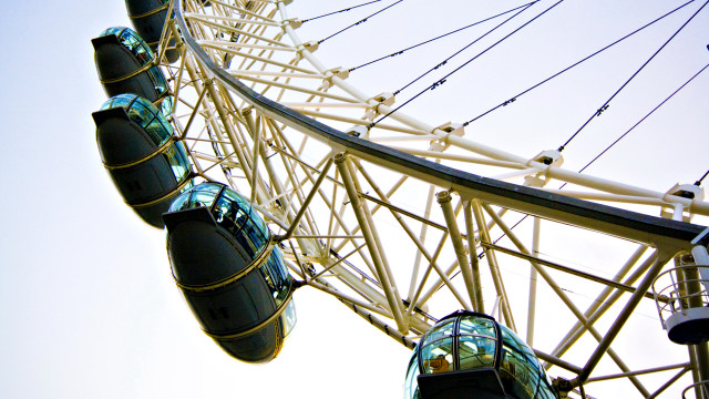 Ferriswheel sky clouds constructivism fisheye free wallpaper for desktop - medium preview image