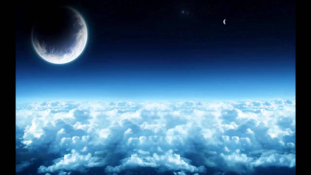 Earth moon night clouds fisheye free wallpaper for desktop - medium preview image
