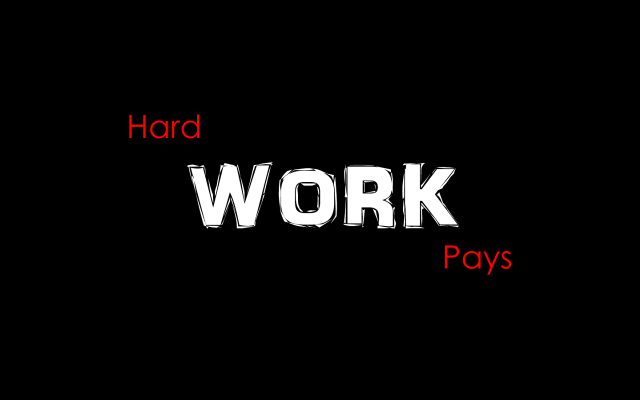 Work pays black background red free wallpaper for desktop - medium preview image