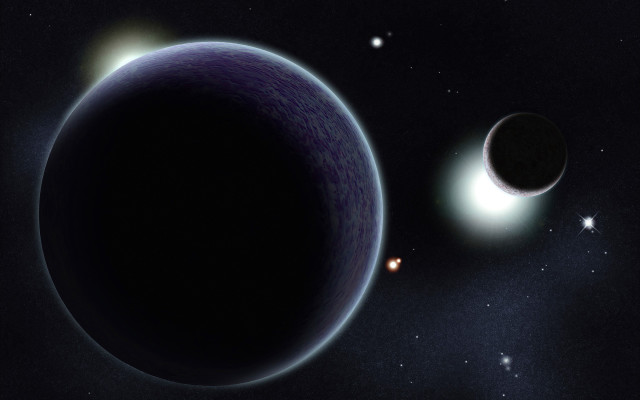 Black hole planets star light free wallpaper for desktop - medium preview image