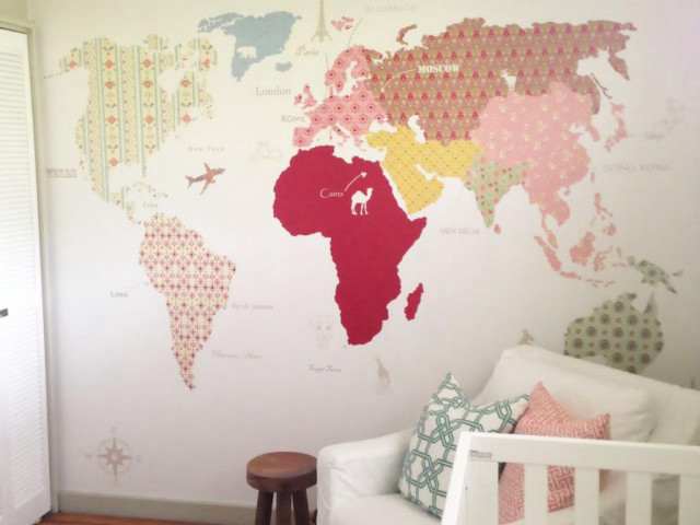 Room wall map chair front free wallpaper for desktop - medium preview image