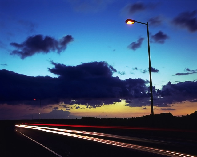Street light night sky clouds free wallpaper for desktop - medium preview image