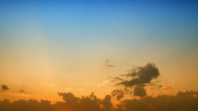 Plane sunset clouds mountain ocean free wallpaper for desktop - medium preview image