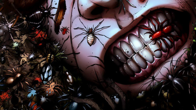 Creepy face bugs spider blood free wallpaper for desktop - medium preview image