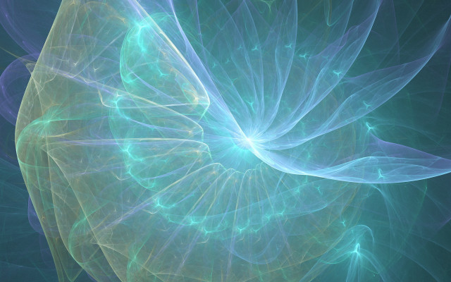 Blue green flower fractals hologram free wallpaper for desktop - medium preview image