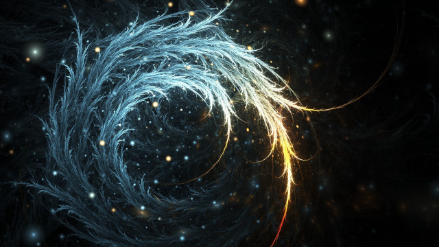Spiral light stars space red free wallpaper for desktop - medium preview image