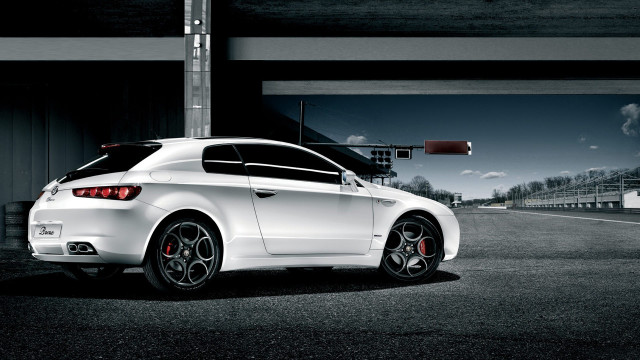 White car parking garage clock free wallpaper for desktop - medium preview image