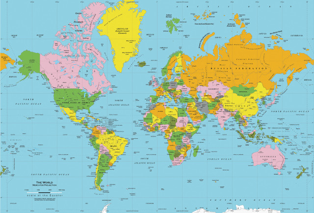 World map countries major cities #2 free wallpaper for desktop - medium preview image