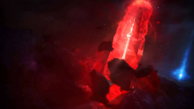 Red glowing object dark sky free wallpaper for desktop - medium preview image