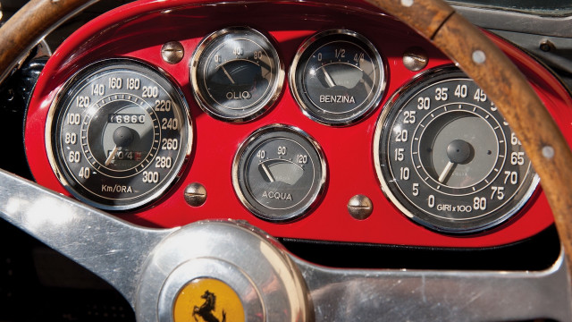Car dashboard red gauges photorealism free wallpaper for desktop - medium preview image