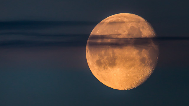 Full moon lake reflection night #3 free wallpaper for desktop - medium preview image