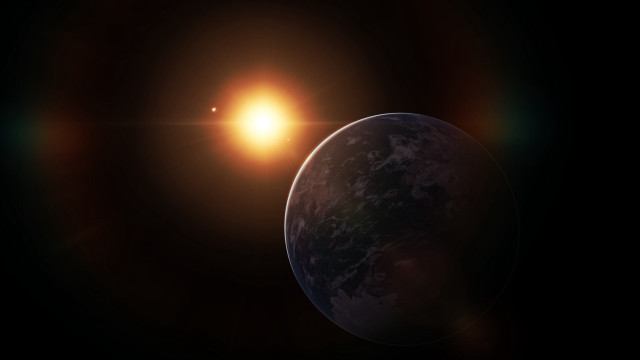 Bright sun earth planet space free wallpaper for desktop - medium preview image
