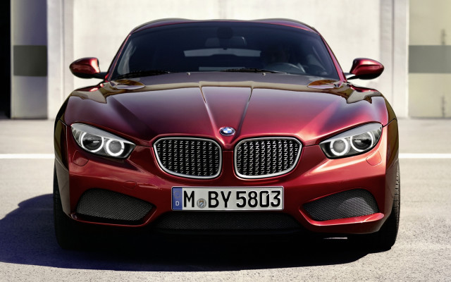 Red car building 3d render free wallpaper for desktop - medium preview image