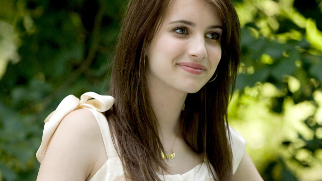 Woman white dress necklace outdoors free wallpaper for desktop - medium preview image