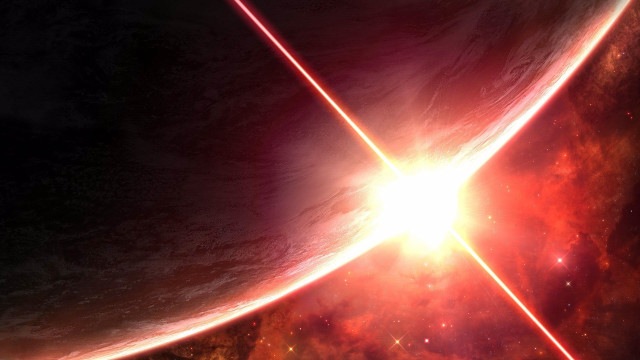 Star red planet sky galaxy free wallpaper for desktop - medium preview image