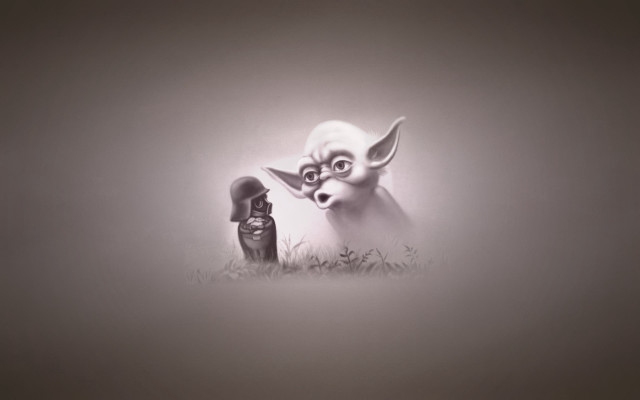 Yoda vader fog star wars free wallpaper for desktop - medium preview image