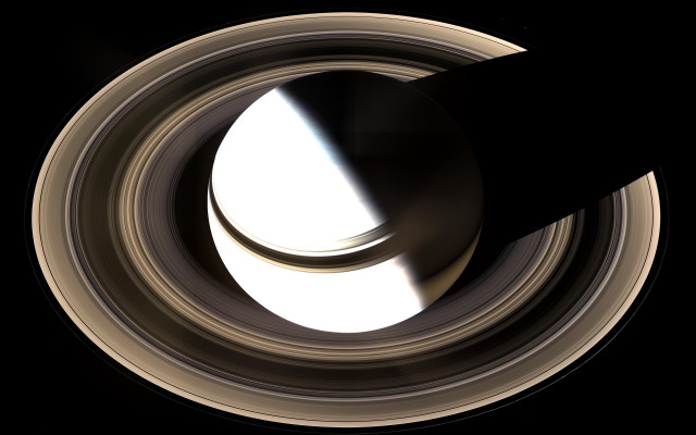 Saturn telescope space art raytraced free wallpaper for desktop - medium preview image