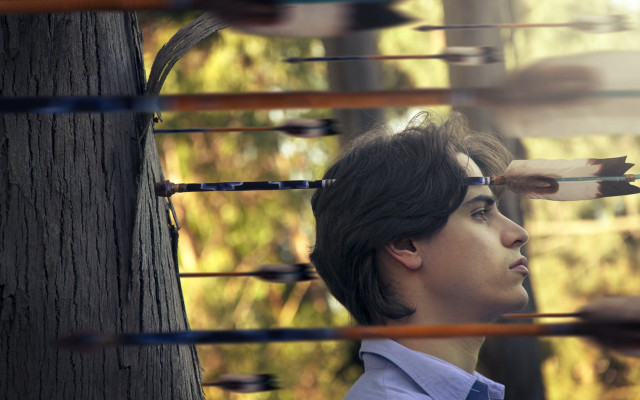 Man tree arrows bow heidelberg free wallpaper for desktop - medium preview image