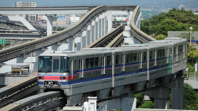 Train bridge city mountain skyline free wallpaper for desktop - medium preview image