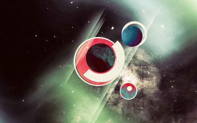 Space abstract rocket moon stars free wallpaper for desktop - medium preview image