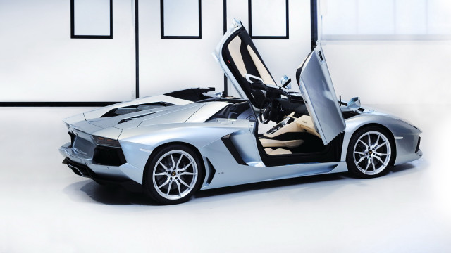 Silver sports car doors open #7 free wallpaper for desktop - medium preview image