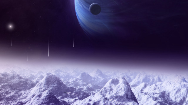 Distant planet star background matte free wallpaper for desktop - medium preview image