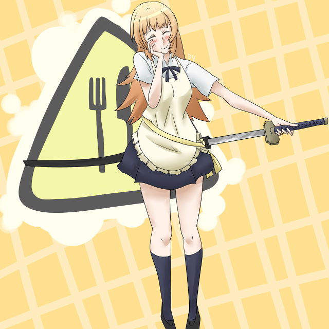Girl short skirt fork knife free wallpaper for tablet - medium preview image