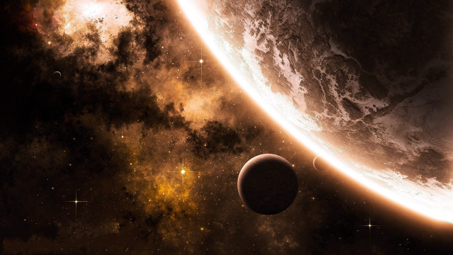 Distant star foreground background space free wallpaper for desktop - medium preview image
