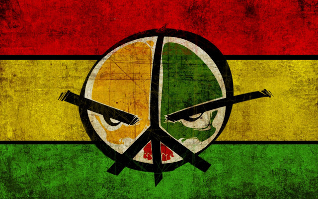 Peace sign crossed swords jamaica free wallpaper for desktop - medium preview image