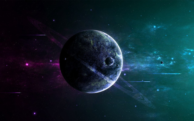 Planet star background blue purple free wallpaper for desktop - medium preview image