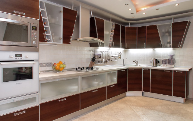 Kitchen sink oven microwave dishwasher free wallpaper for desktop - medium preview image