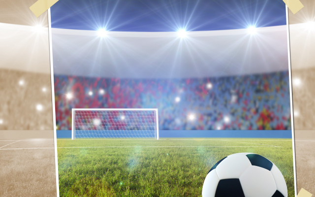 Soccer ball stadium goalkeeper 3d free wallpaper for desktop - medium preview image
