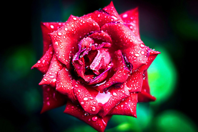 Red rose water droplets gothic #3 free wallpaper for desktop - medium preview image