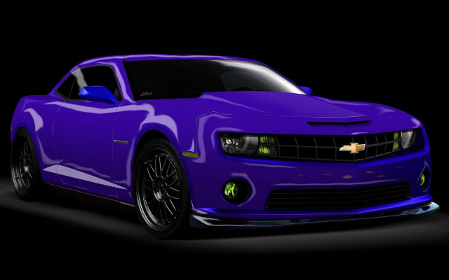Purple car dark room white free wallpaper for desktop - medium preview image