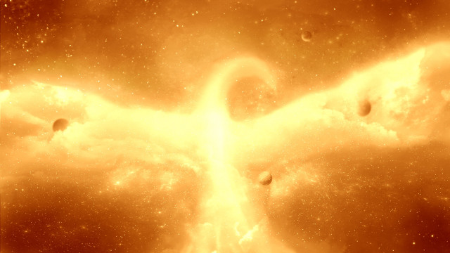 Yellow star black hole space free wallpaper for desktop - medium preview image