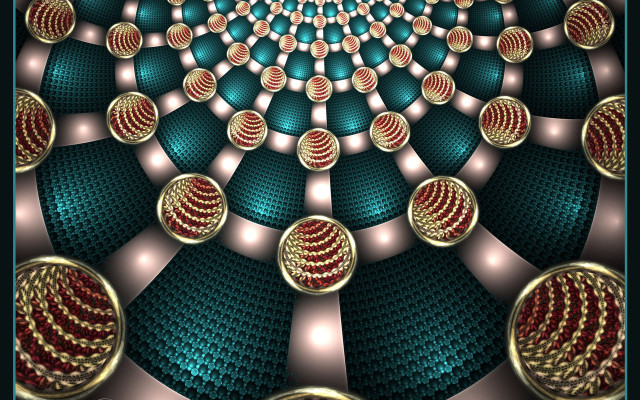 Circular balls gold frame blue free wallpaper for desktop - medium preview image