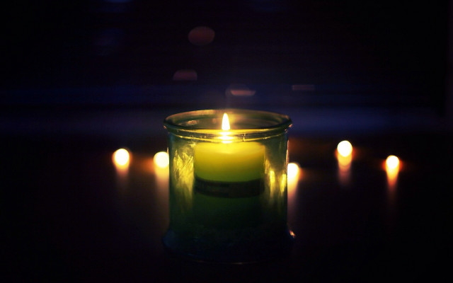 Candle glass jar dark room free wallpaper for desktop - medium preview image