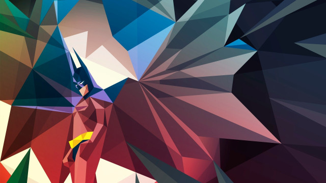 Colorful abstract man red suit free wallpaper for desktop - medium preview image