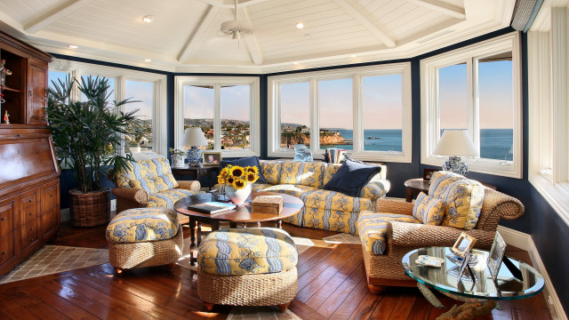 Living room ocean view arts free wallpaper for desktop - medium preview image