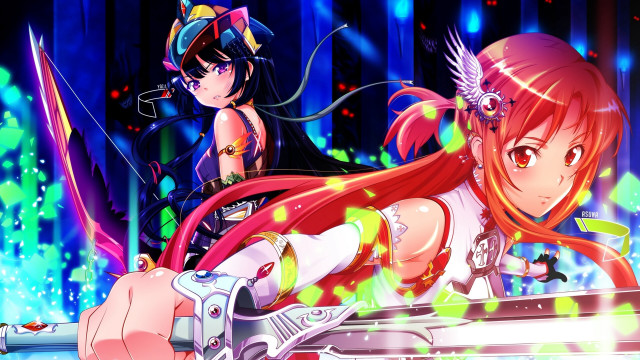 Cyberpunk elysium swords girls costumes free wallpaper for desktop - medium preview image