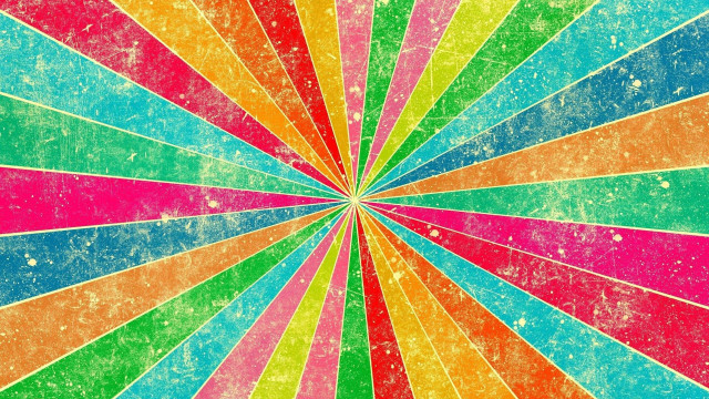 Colorful starburst grungy psychedelic flat free wallpaper for desktop - medium preview image